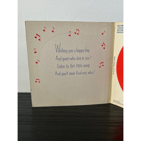 2 VTG Disney Happy Birthday Record Card 33 1/3 RPM Mickey Donald Goofy & Pluto - Picture 5 of 6